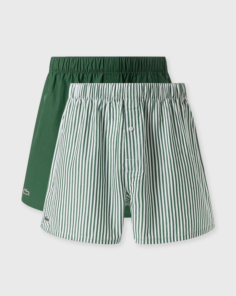 Lacoste 2-Pack Cotton Poplin Boxers Green