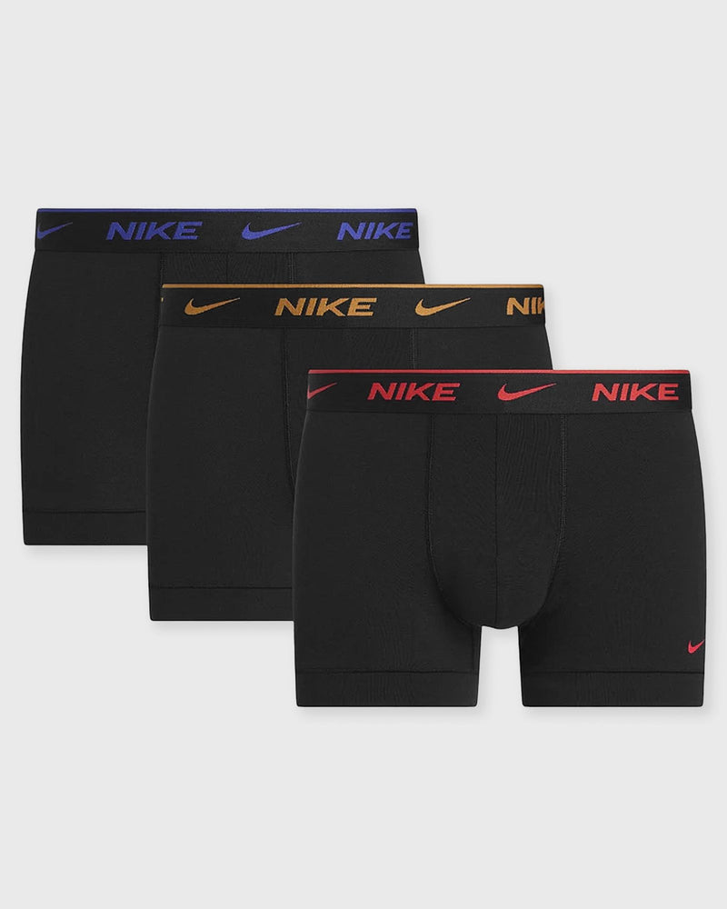 Nike Everyday Cotton Stretch Trunk 3PK Black