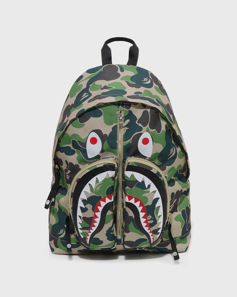 A Bathing Ape Abc Camo Shark Daypack Green