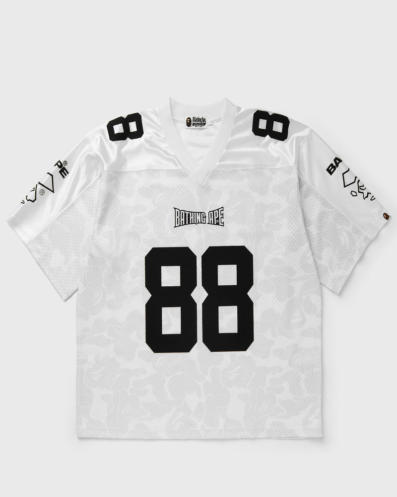 A Bathing Ape Solid Camoulti Logo Relaxed Fit Football Jersey Tee White