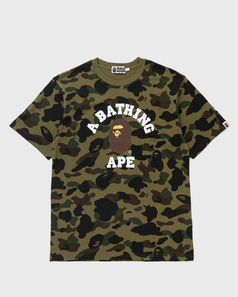 A Bathing Ape 1ST Camo College Tee Green
