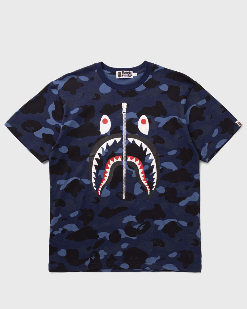 A Bathing Ape Color Camo Shark Tee Blue