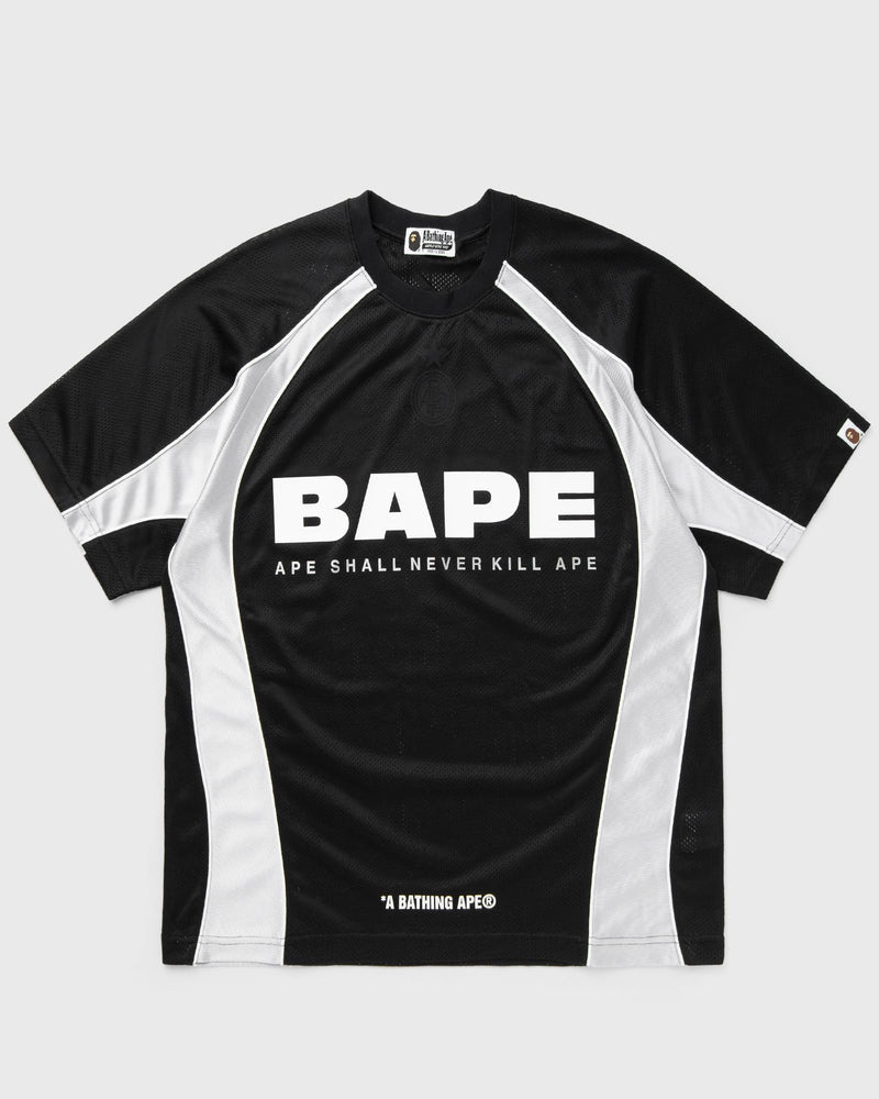 A Bathing Ape Solid Camo Jacquard Multilogo Relaxed Fit Football Jersey Black