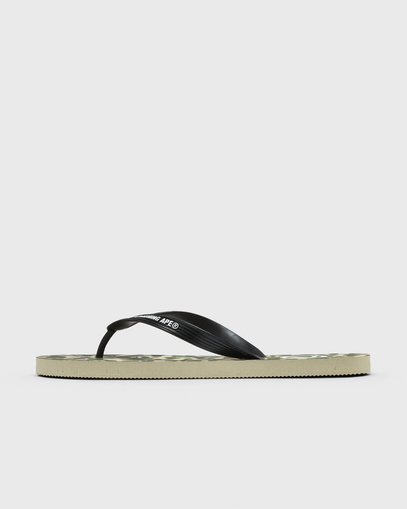 A Bathing Ape Abc Camo Beach Sandals Green