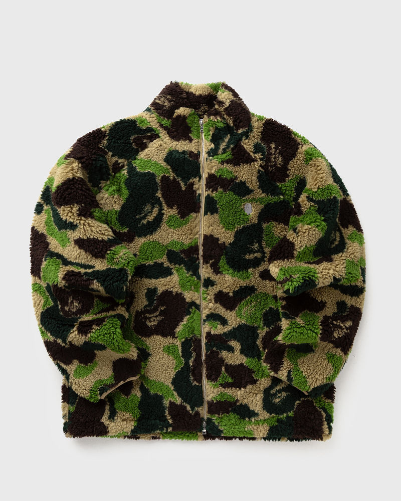 A Bathing Ape Abc Camo Metal One Point Boa Jacket Green