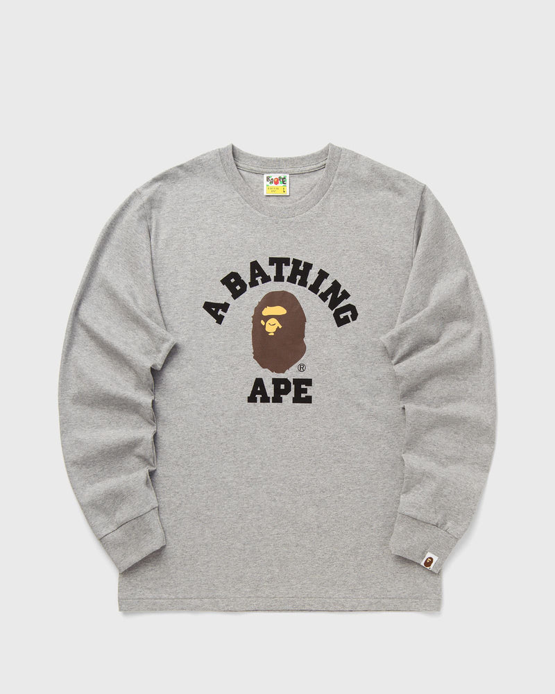 A Bathing Ape College Ls Tee Grey