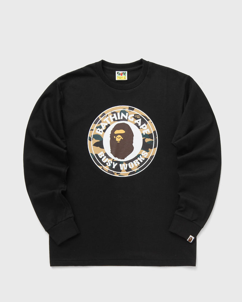 A Bathing Ape 1ST Camo Busy Works Ls Tee Black