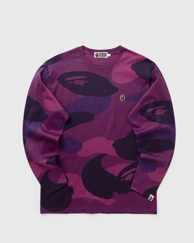 A Bathing Ape Mega Color Camo One Point Ls Tee Purple