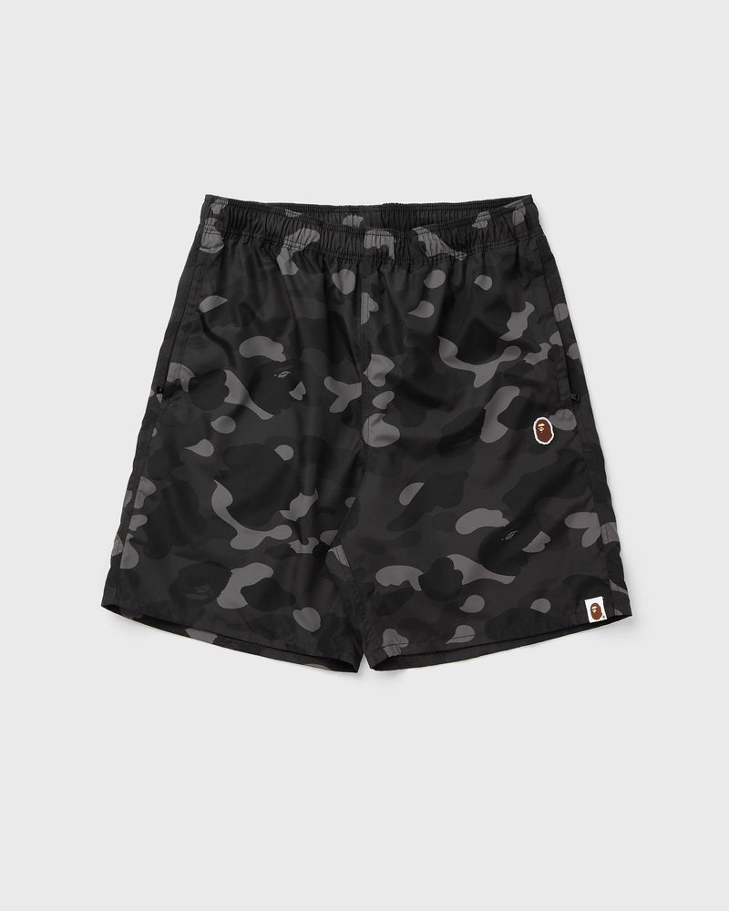 A Bathing Ape Color Camo Ape Head One Point Beach Shorts Black