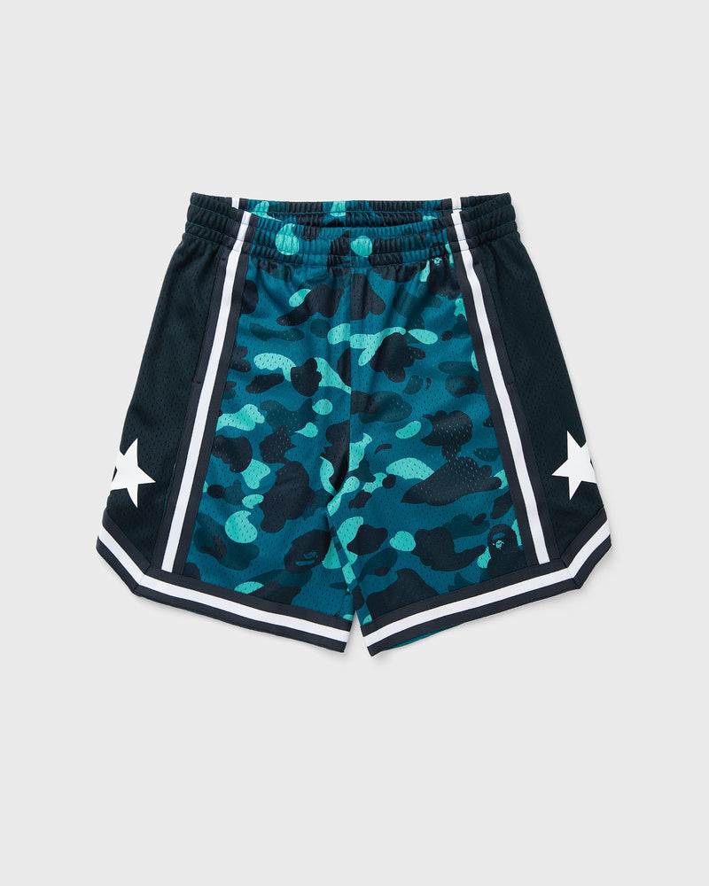 A Bathing Ape Color Camoesh Relaxed Fit Shorts Blue