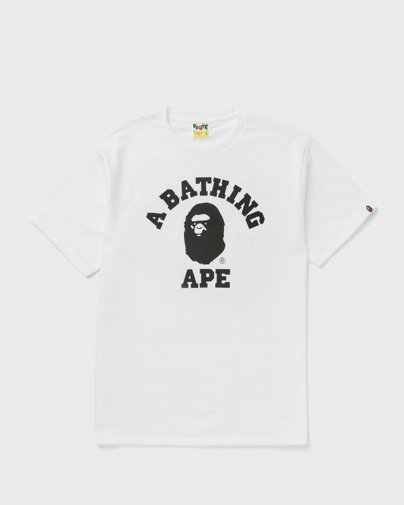 A Bathing Ape Crystal Stone Eye College Tee White