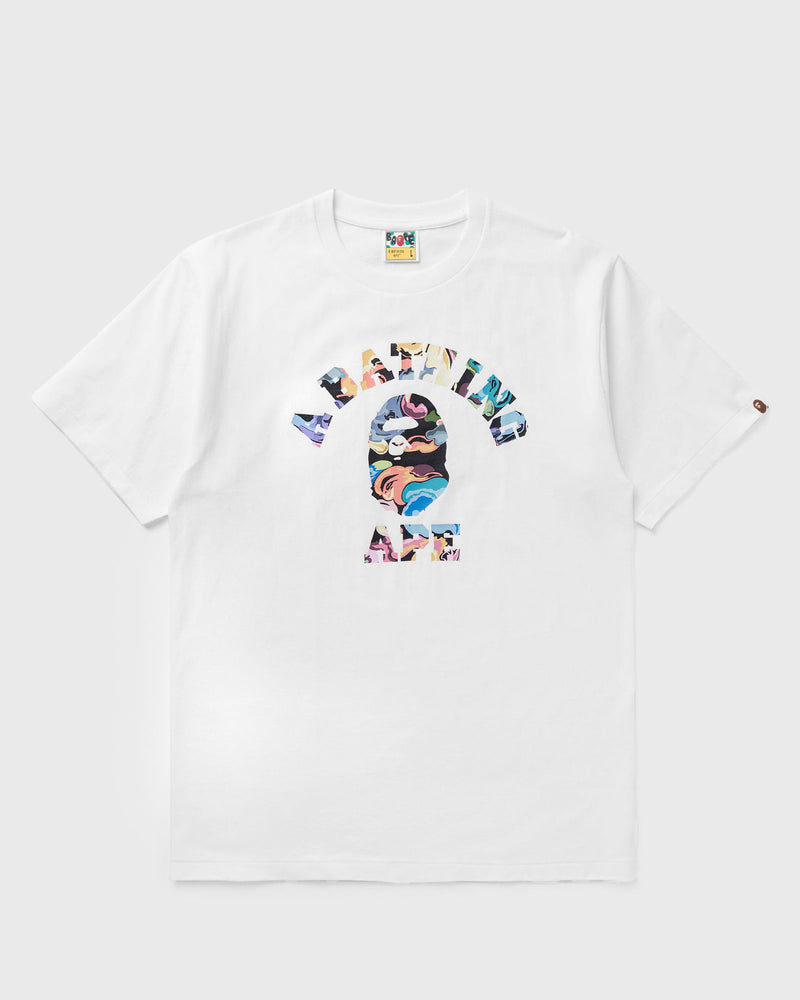 A Bathing Ape Art Camo College Tee White