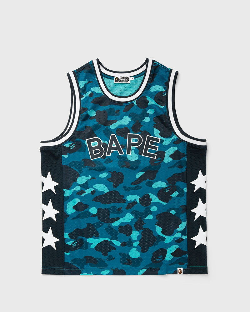 A Bathing Ape Color Camoeshulti Logo Relaxed Fit Tank Top Green