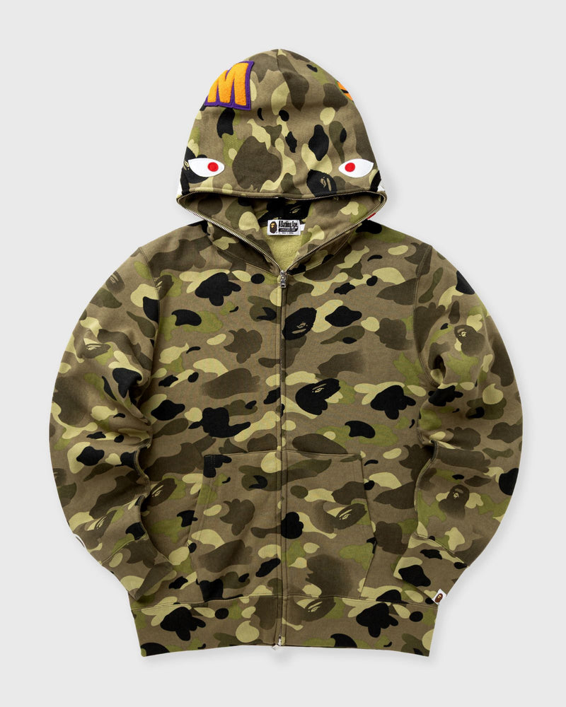 A Bathing Ape Gradation Camo Shark Full Zip Hoodie Green