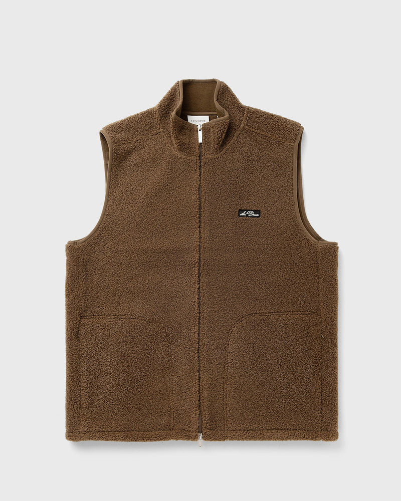 Les Deux Creed Teddy Vest Brown