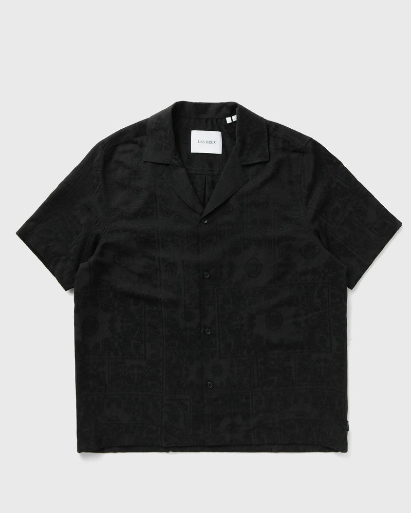 Les Deux Liam Jacquard Ss Shirt Black