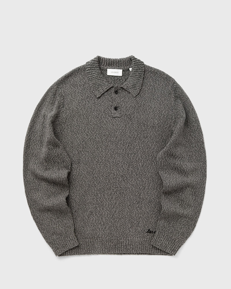 Les Deux Billy Mouliné Knitted Polo Black