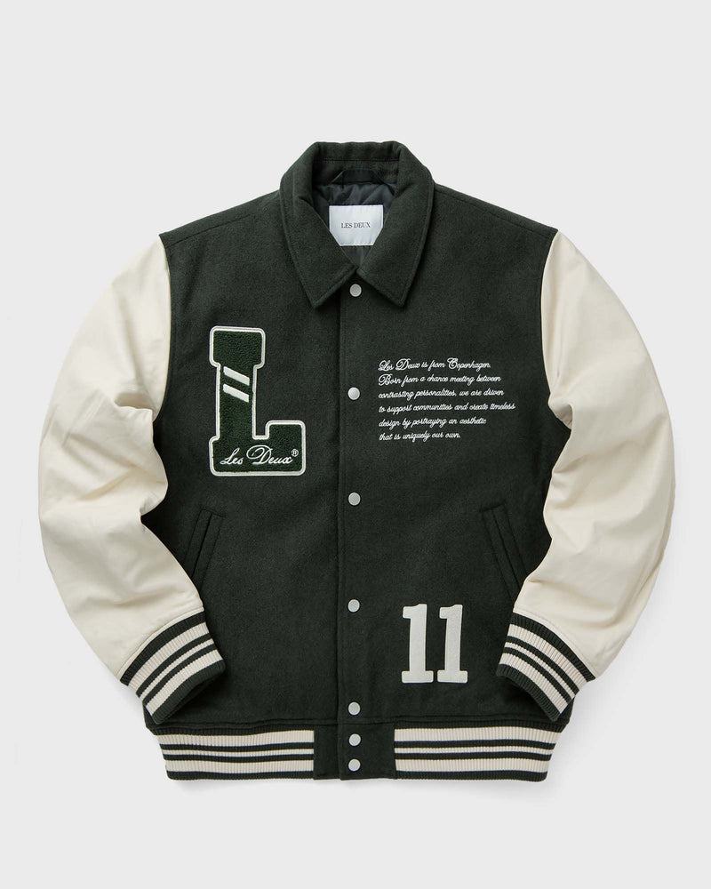Les Deux Varsity Wool Jacket Black|white