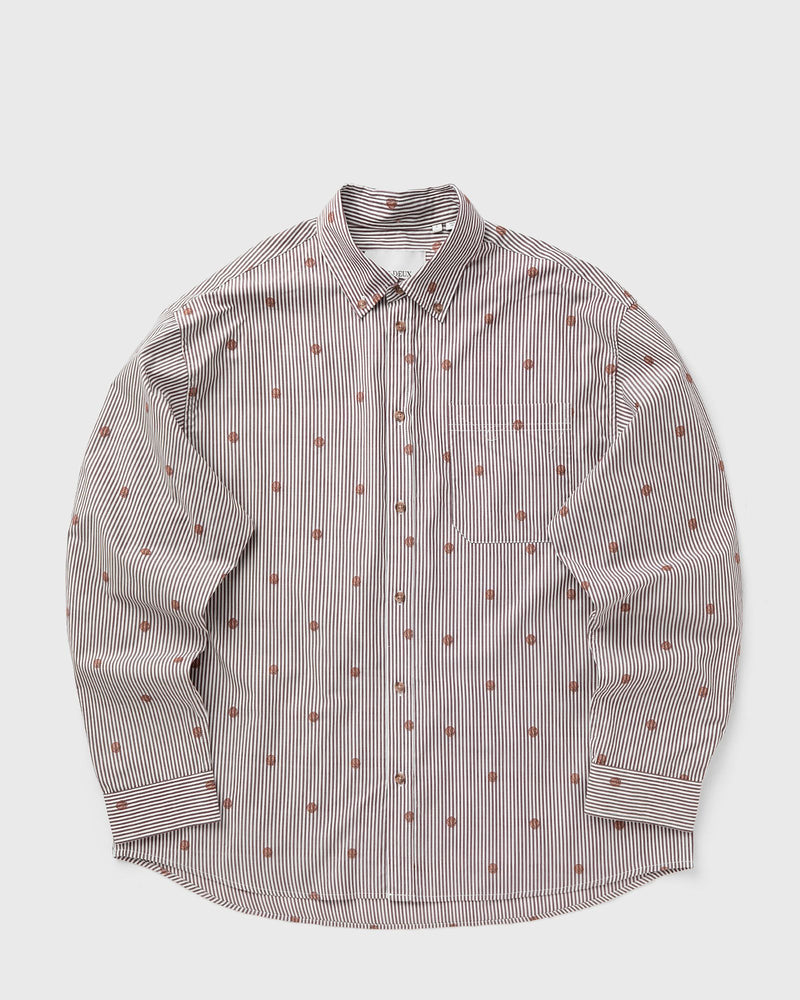 Les Deux Kolton Stripe Basket Aoe Shirt Red