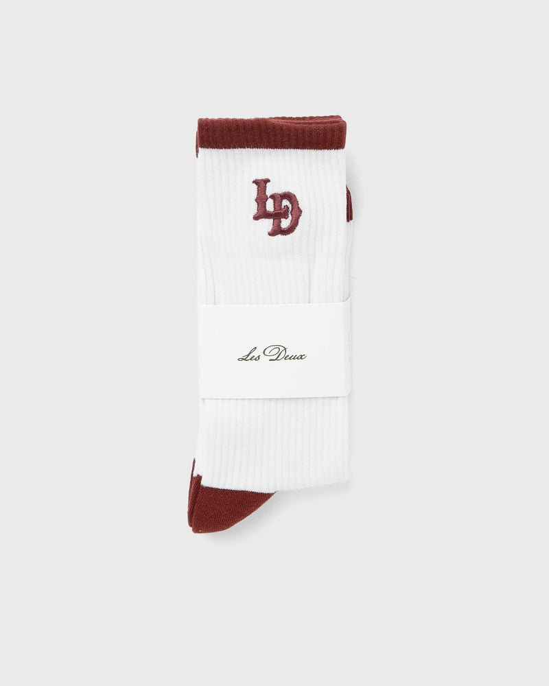 Les Deux Ld Logo Socks - 2 Pack White
