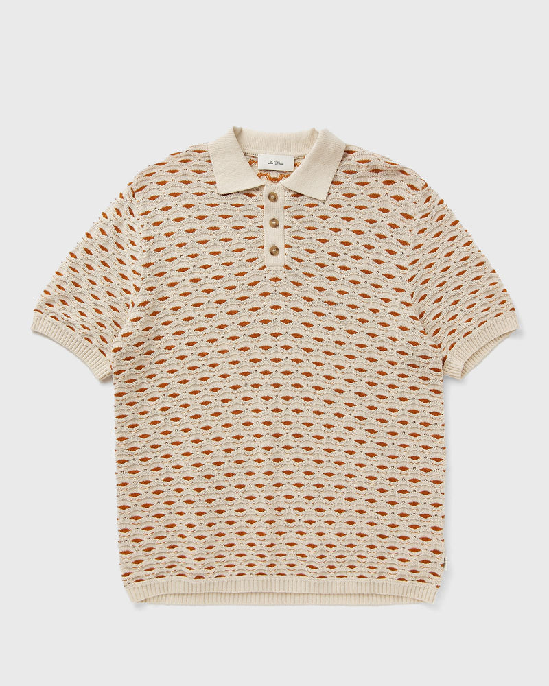 Les Deux Esmay Shell Knitted Polo Orange|white