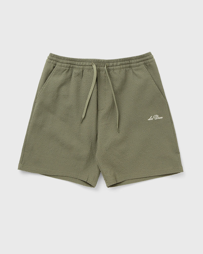 Les Deux Stan Seersucker Swim Shorts Green