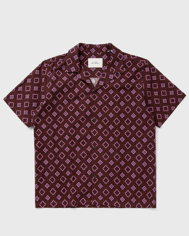Les Deux Lukas Arabesque Aop Ss Shirt Red