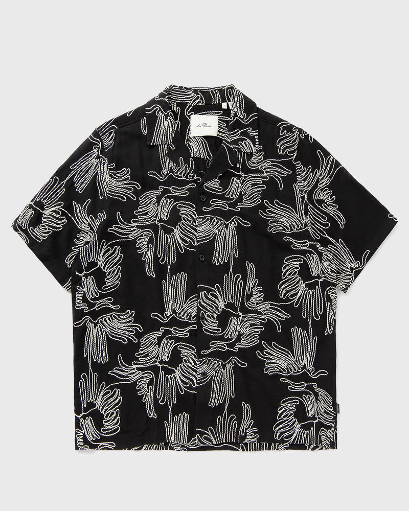 Les Deux Liam Aoe Flower Ss Shirt Black