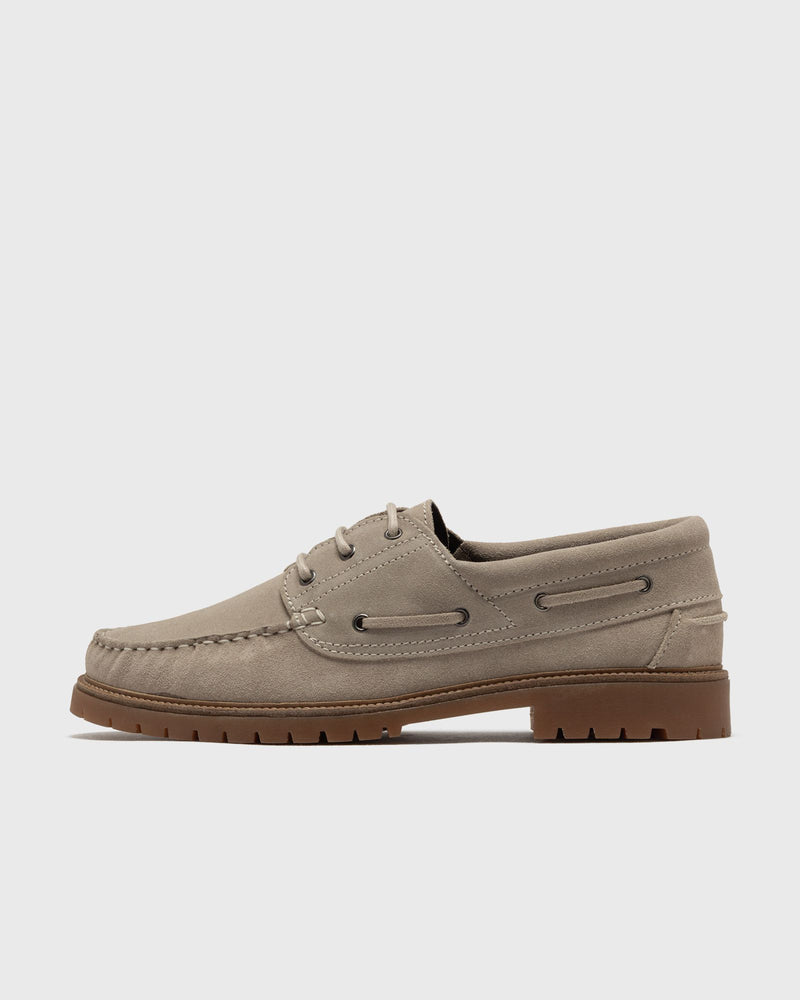 Les Deux Taylor Suede Boat Shoe Beige