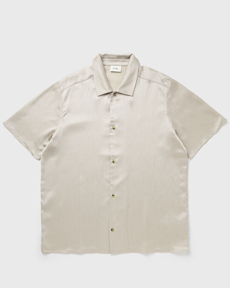 Les Deux Plissé Ss Shirt Beige