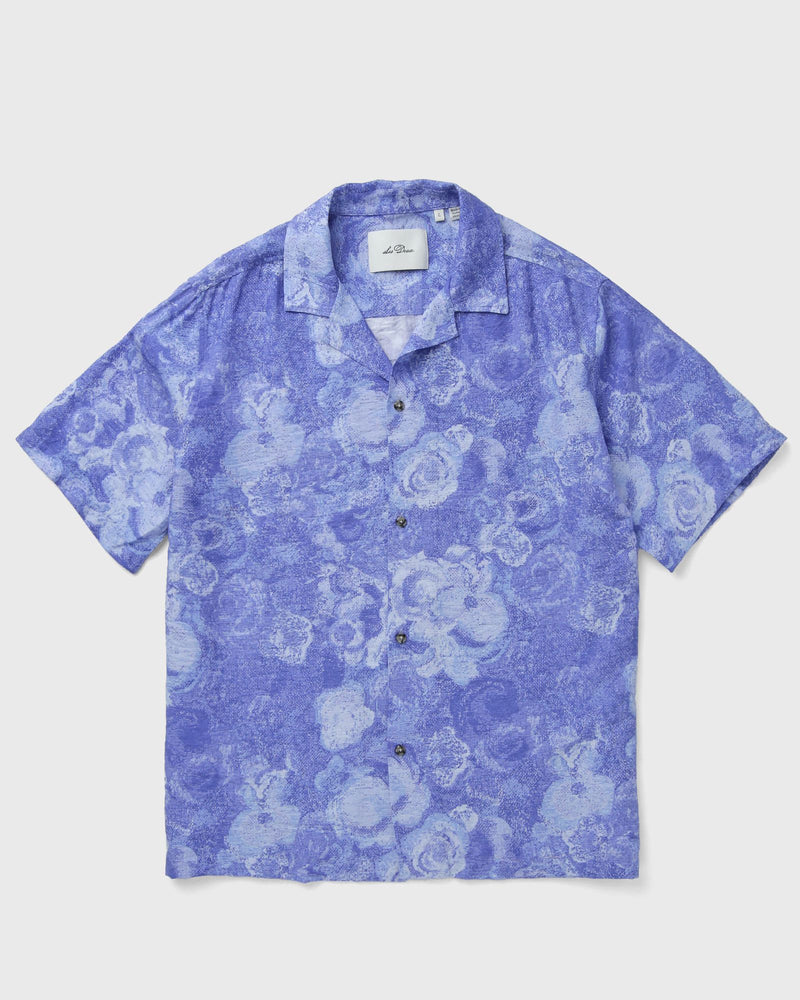 Les Deux Bouquet Aop Ss Shirt Blue