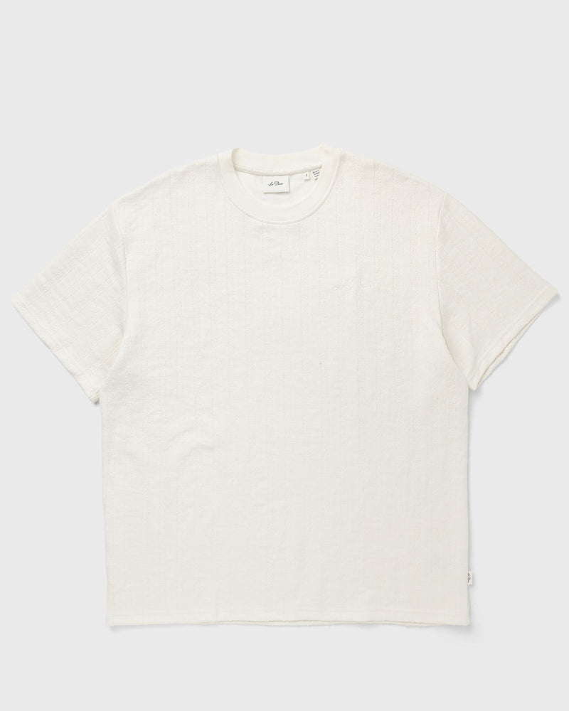 Les Deux Stripe Jacquard T-Shirt White