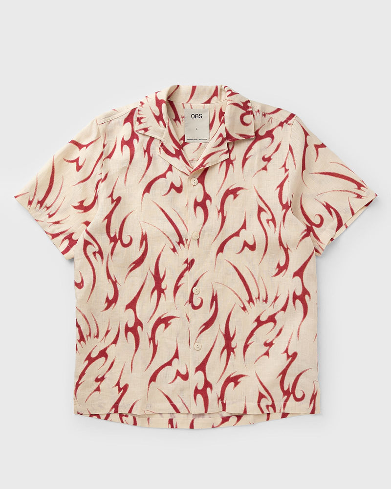 Oas Tribalo Cuba Shirt Red|beige