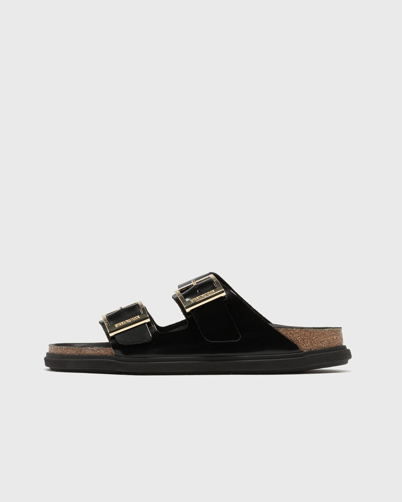 Birkenstock Arizona Droplet Buckle Natural Leather Patent Black