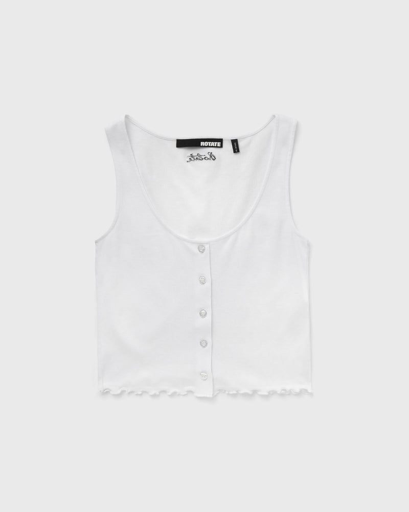 Rotate Birger Christensen Buttoned Tank Top White