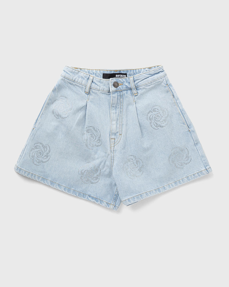 Rotate Birger Christensen Denim Studs Shorts Blue