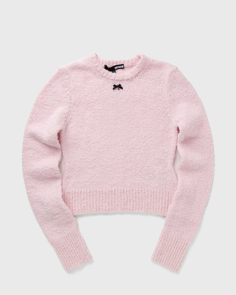 Rotate Birger Christensen Cotton Knit Pullover Pink