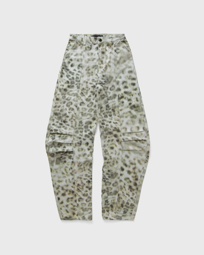 Rotate Birger Christensen Printed Denim Cargo Pants Grey