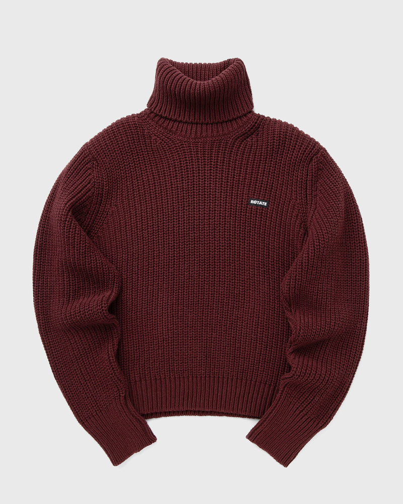 Rotate Birger Christensen Knit Turtleneck Jumper Red