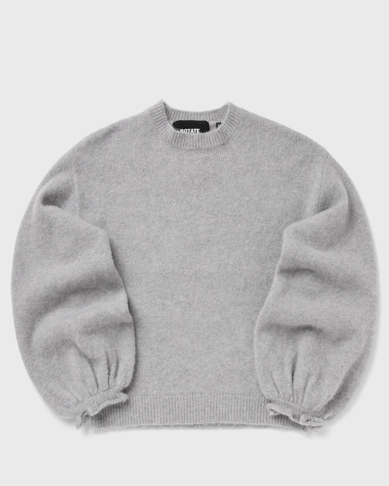Rotate Birger Christensen Knit Wide Sleeve Jumper Grey