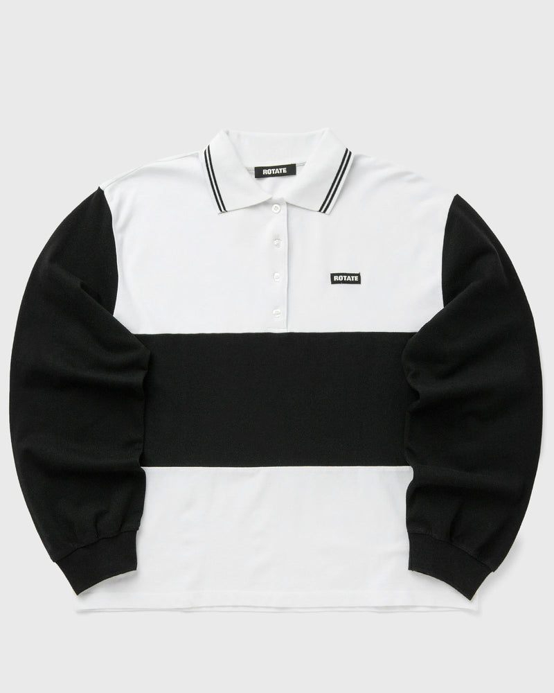 Rotate Birger Christensen Pique Longsleeve Polo Blue|white