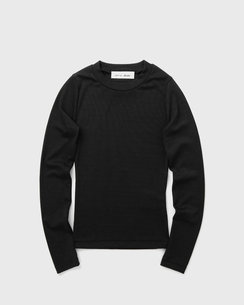 Fear of God Essentials Womens Fitted Long Sleeve Tee Black