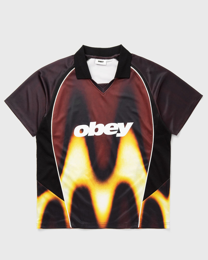 Obey Blurred Soccer Jersey Black|orange