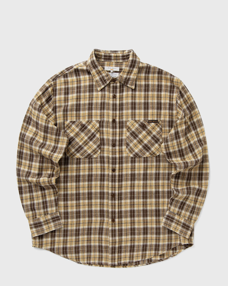 Nudie Jeans Julian Worker Shirt Check Brown