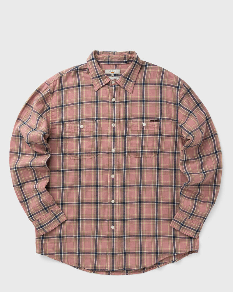 Nudie Jeans Julian Worker Shirt Checked Pink