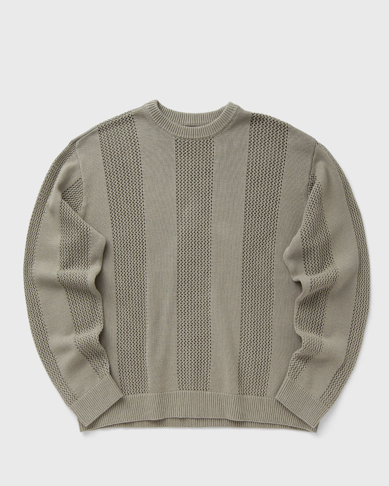 Obey Crochet Sweater Grey