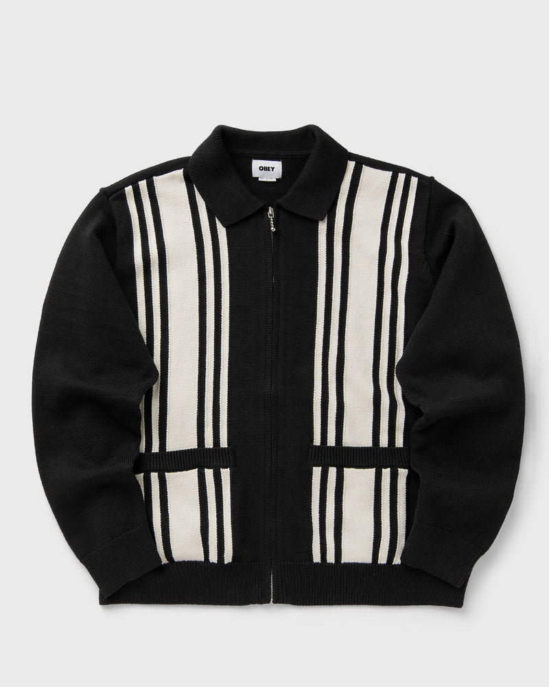 Obey Matt Zip Up Sweater Black