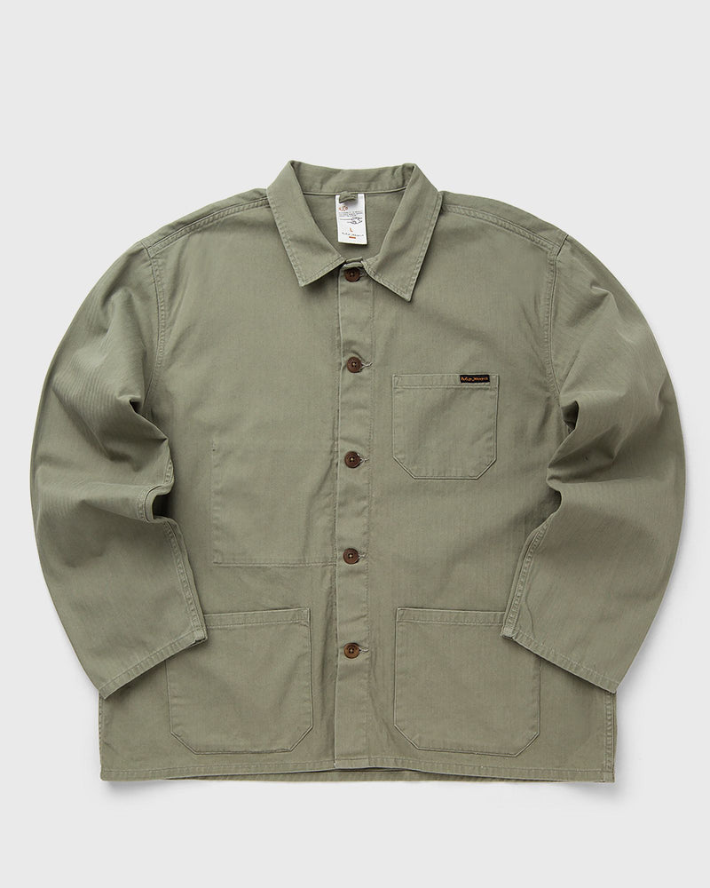 Nudie Jeans Buddy Chore Jacket Herringbone Green