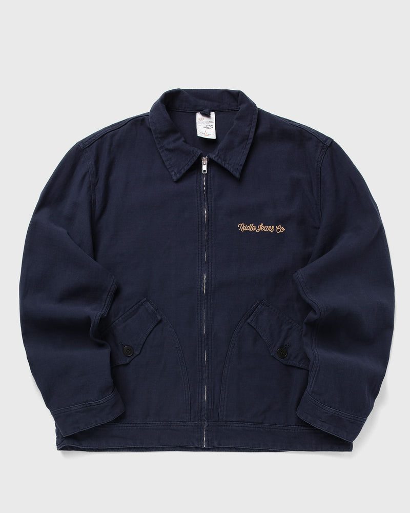 Nudie Jeans Blake Zip Jacket Back Sateen Blue
