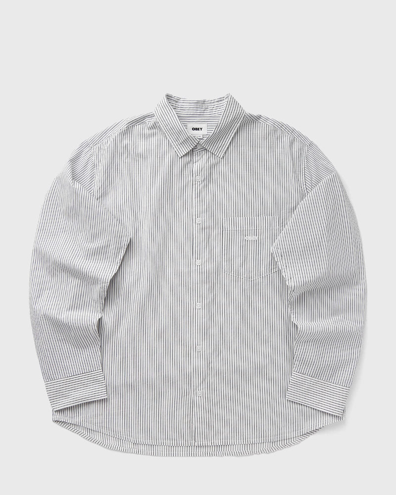 Obey Isaac Woven Grey|white